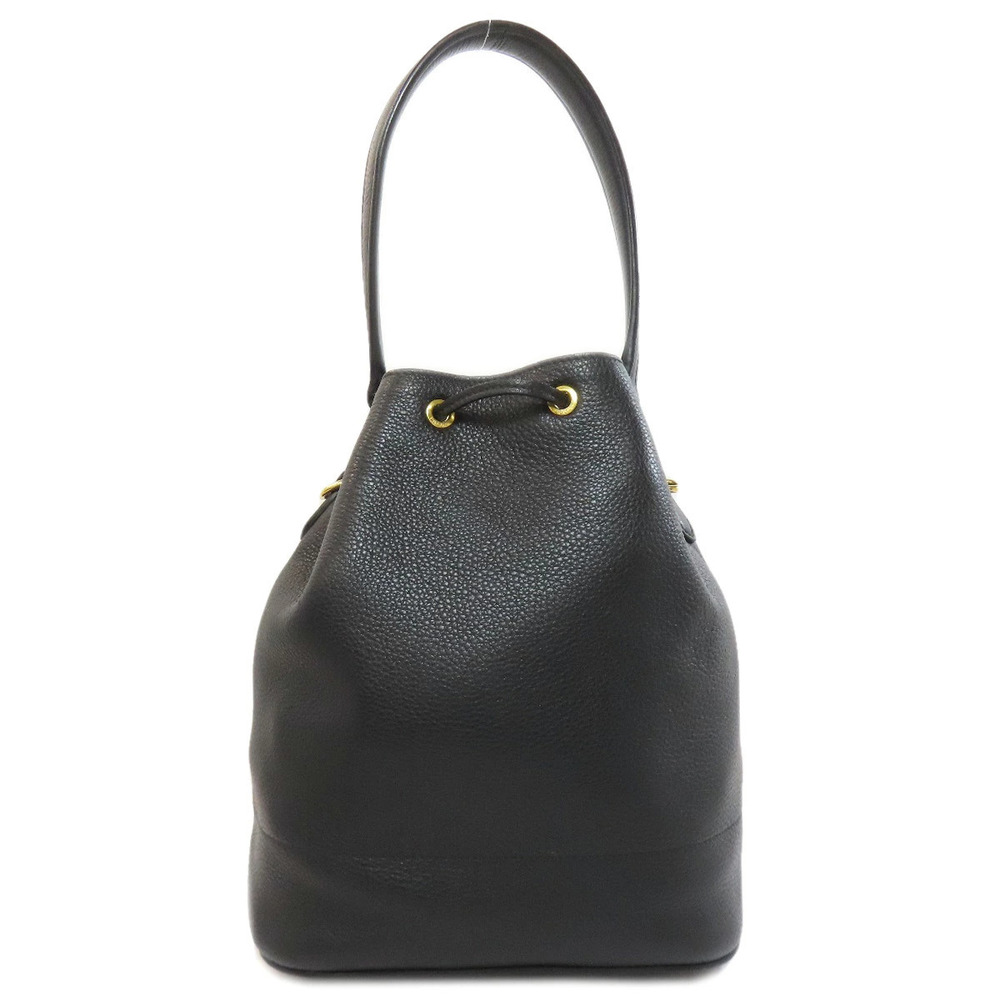 Prada Leather Shoulder Bag Vitello Daino Black
